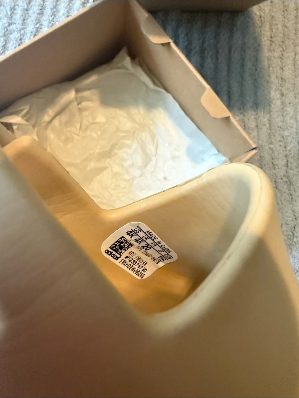 adidas Yeezy Slide Infant Sandals in Tan